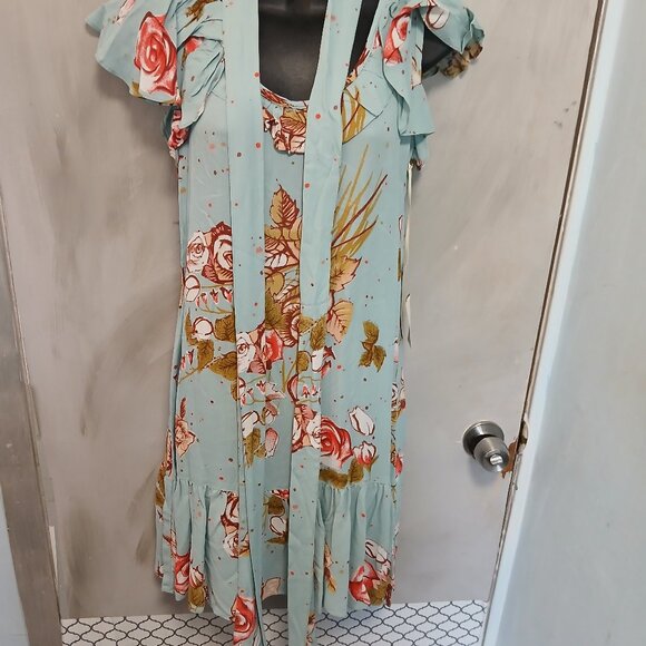 Uncle Frank Aqua Rose Dress - Picture 5 of 14
